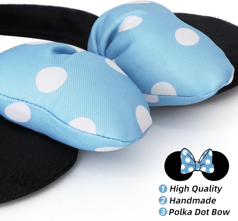 ODOCARE Store Handmade Mouse Ears Headband for Women and Ladies, Polka Dot Bow Minnie Ears Costume Accessories - Image 3